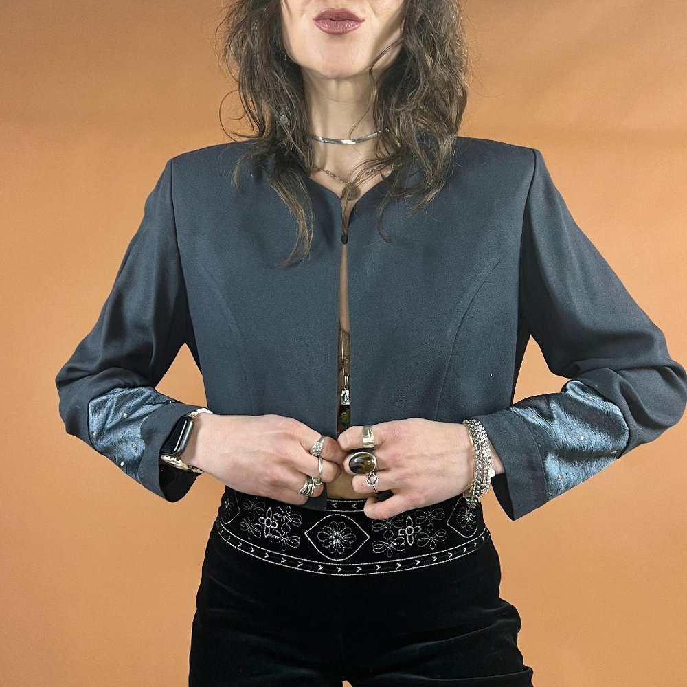 20% OFF!! - SALE 🚨Vintage Rhinestone Detailed Bolero Shrug Jacket Cardigan - 8